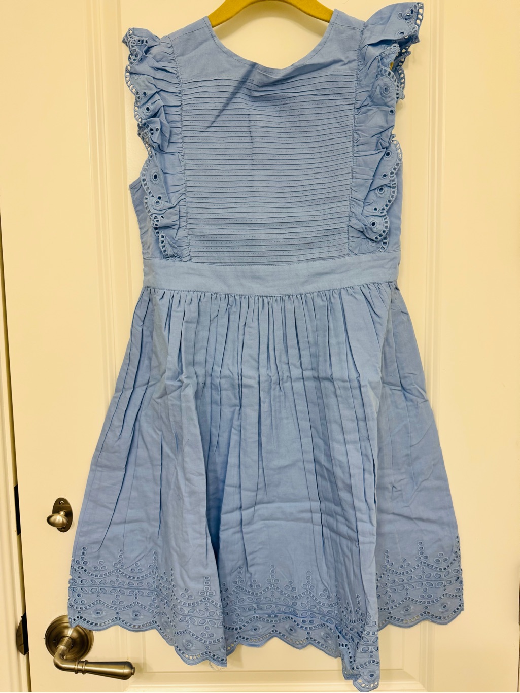 Hope & Henry Girls’ Flutter Sleeve Flower Girl Dress Cornflower Blue 12 Nwt — image 5 of 8